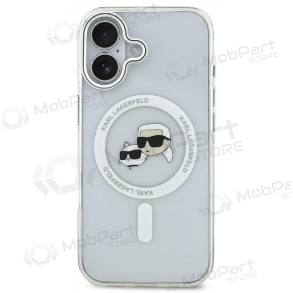 Apple iPhone 17 maciņš - Karl Lagerfeld IML K&CH Heads Metal Frame MagSafe (caurspīdīgs)