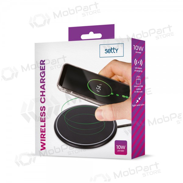 Lādētājs bezvadu Setty 10W (melns)