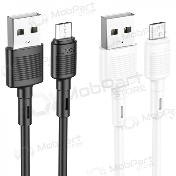 USB kabelis Hoco X83 USB-A to MicroUSB 1.0m melns