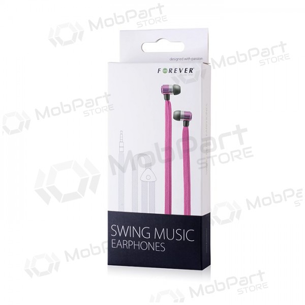 Brīvroku aprīkojums Forever Swing Music 3,5mm (rozā)
