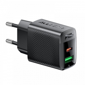 Lādētājs Acefast A98 30W GaN USB-C/USB-A melns