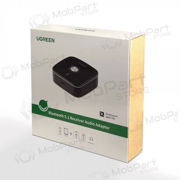 Bluetooth adapteris imtuvas Ugreen CM106 2xRCA/AUX Bluetooth 5.1 melns