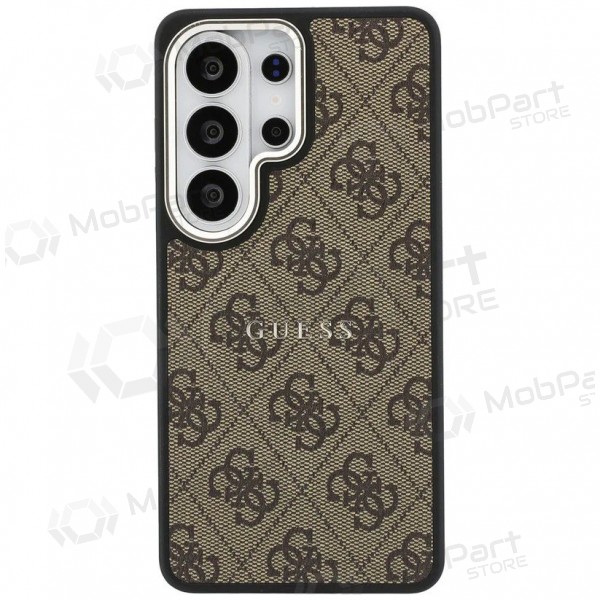 Samsung Galaxy S26 Ultra maciņš - Guess PU Leather 4G Gold Frame Magnetic (brūns)