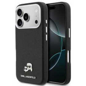 Apple iPhone 17 Pro maciņš - Karl Lagerfeld PU Karl and Choupette Heads Pins MagSafe