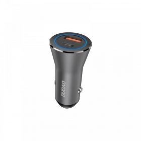 Automašīnas tālruņa lādētājs Dudao R4Max 55 W USB-C + USB-A pelēks