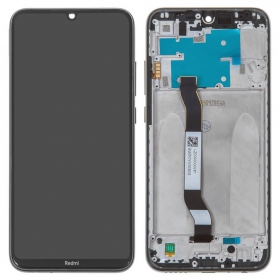 Xiaomi Redmi Note 8 / Note 8 2021 ekrāns (melns) (ar rāmīti) (service pack) (oriģināls)