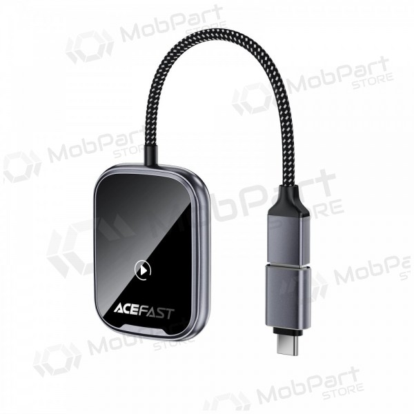 CarPlay adapteris Acefast QC1 bezvadu Android Auto melns