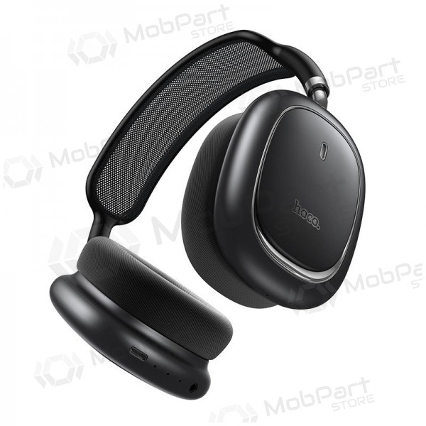 Bezvadu austiņas ar mikrofonu Hoco W68 ANC Bluetooth melnas