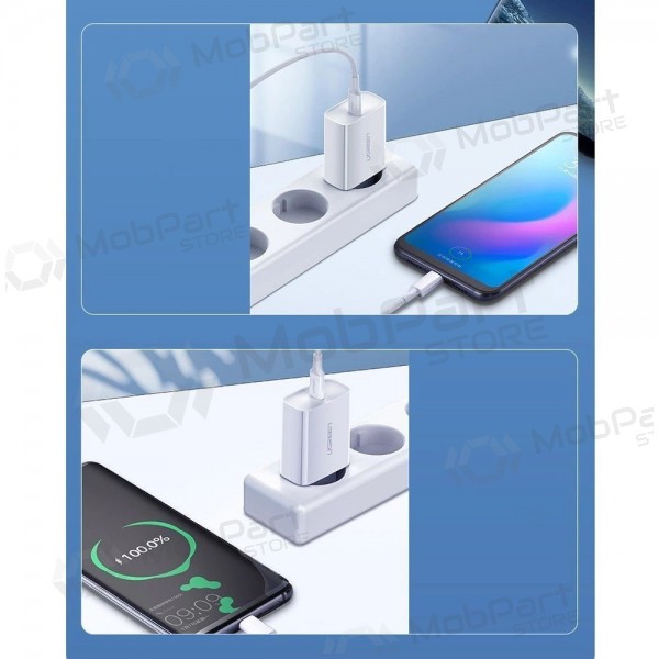 Lādētājs buitinis Ugreen CD137 USB-C 20W 3A balts
