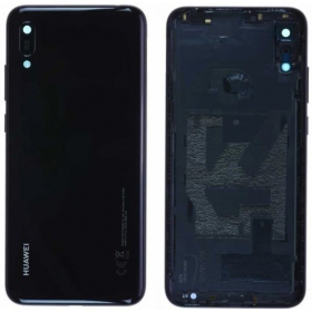 Huawei Y6 2019 / Y6 Pro 2019 / Y6 Prime 2019 aizmugurējais baterijas vāciņš (melns) (lietots grade B, oriģināls)