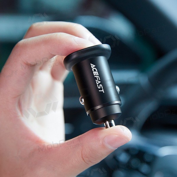 Lādētājs automobilinis Acefast B1 Mini 38W USB-C+USB-A melns
