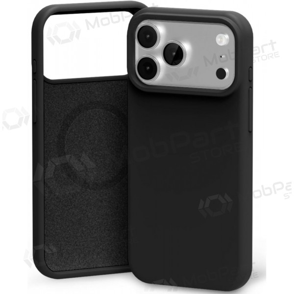 Apple iPhone 17 Pro Max, 18 Pro Max maciņš Mercury - Pure Magsafe Silicon Case (melns)