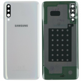 Samsung A705 Galaxy A70 2019 aizmugurējais baterijas vāciņš (balts) (lietots grade B, oriģināls)