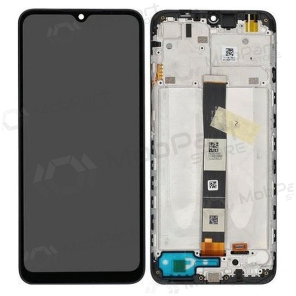 Xiaomi Redmi 9AT ekrāns (melns) (ar rāmīti) (service pack) (oriģināls)