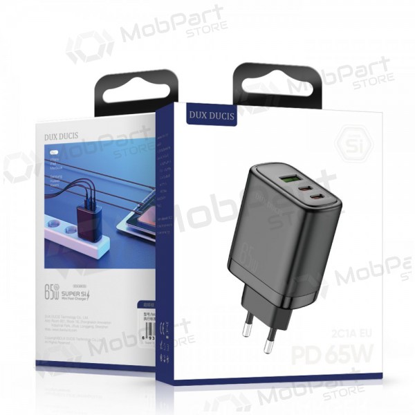 Lādētājs Dux Ducis C110 2xPD + Quick Charge 3.0 (melns)