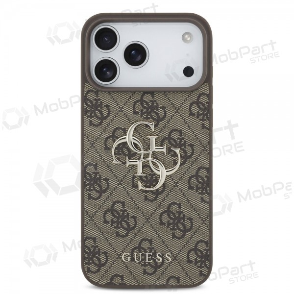 Apple iPhone 17 Pro Max maciņš - Guess PU 4G Metal Logo (brūns)