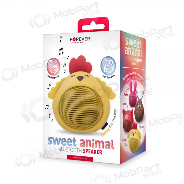 Bluetooth pārnēsājamais augšējais skaļrunis Forever Sweet Animal Chicken Chicky ABS-100