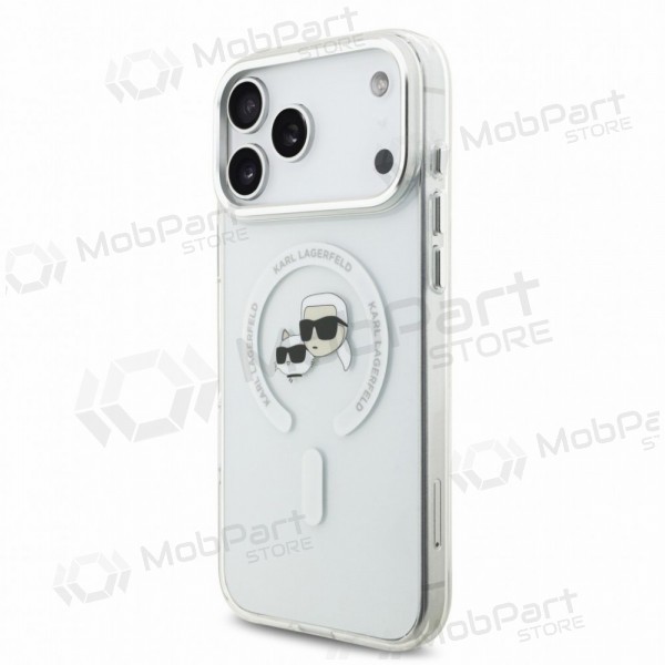 Apple iPhone 18 Pro Max maciņš - Karl Lagerfeld IML K&CH Heads Metal Frame MagSafe (caurspīdīgs)