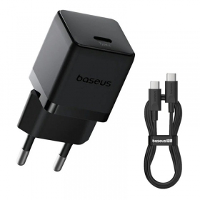 Lādētājs Baseus Palm 20W USB-C + USB-C to USB-C cable 1.0m melns P10111602113-01