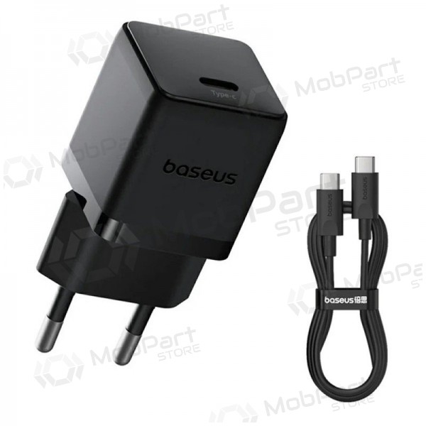 Lādētājs Baseus Palm 20W USB-C + USB-C to USB-C cable 1.0m melns P10111602113-01
