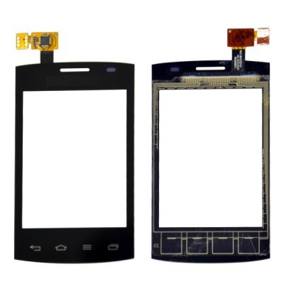LG E410 (L1-2) skārienjūtīgais ekrāns / panelis (ar rāmīti) (melns)
