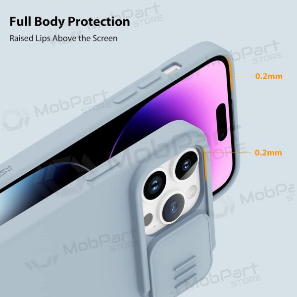 Apple iPhone 14 Pro vāciņš „Nillkin Silicone“ (pelēks) Apple iPhone 14 Pro vāciņš „Nillkin Silicone“ (pelēks)