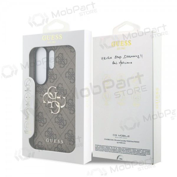Samsung Galaxy S26 Ultra maciņš - Guess PU 4G Metal Logo (brūns)