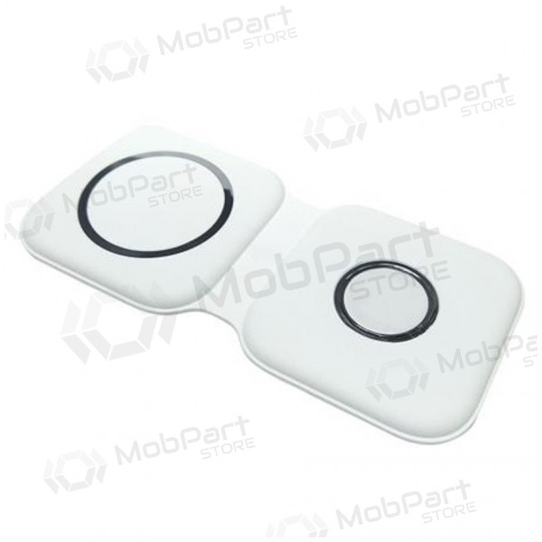Lādētājs bezvadu 2in1 Smart Phone, Watch (balts)