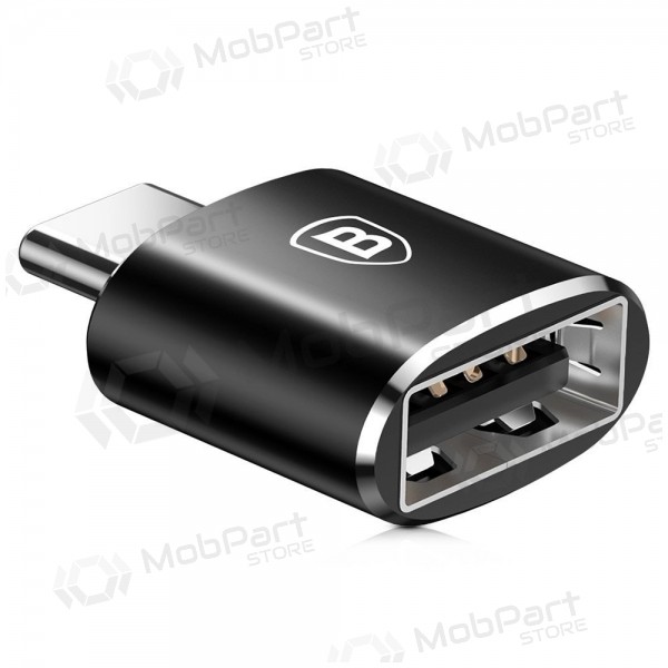 Adapteris Baseus USB-A to Type-C OTG melns CATOTG-01