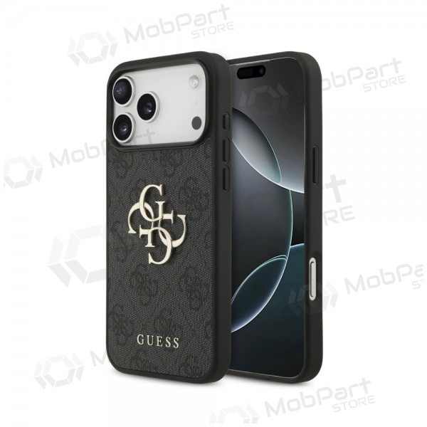Apple iPhone 18 Pro Max maciņš - Guess PU 4G Metal Logo (pelēks)