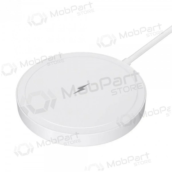 MagSafe bezvadu lādētājs Blue Star Charing Pad 15 W ar USB-C kabeli balts