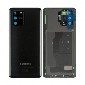 Samsung G770 Galaxy S10 Lite aizmugurējais baterijas vāciņš (melns) (lietots grade C, oriģināls)