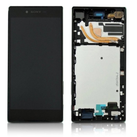Sony E6853 Xperia Z5 Premium ekrāns (melns) (ar rāmīti) (lietots grade B, oriģināls)