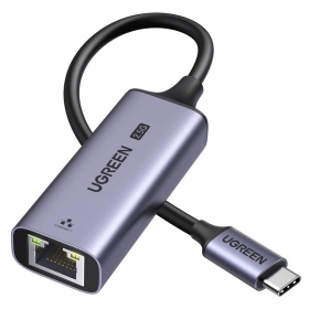 USB-C adapteris Ugreen CM648 USB-C uz RJ45 pelēks