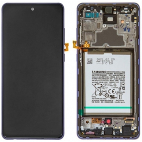 Samsung Galaxy A725 A72 4G / A726 A72 5G 2021 ekrāns (Awesome Violet) (ar rāmīti un baterija) (service pack) (oriģināls)