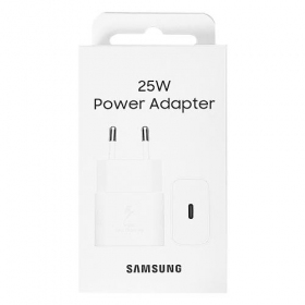 Lādētājs oriģināls Samsung EP-T2510NWEGEU 25W iepakojumā balts