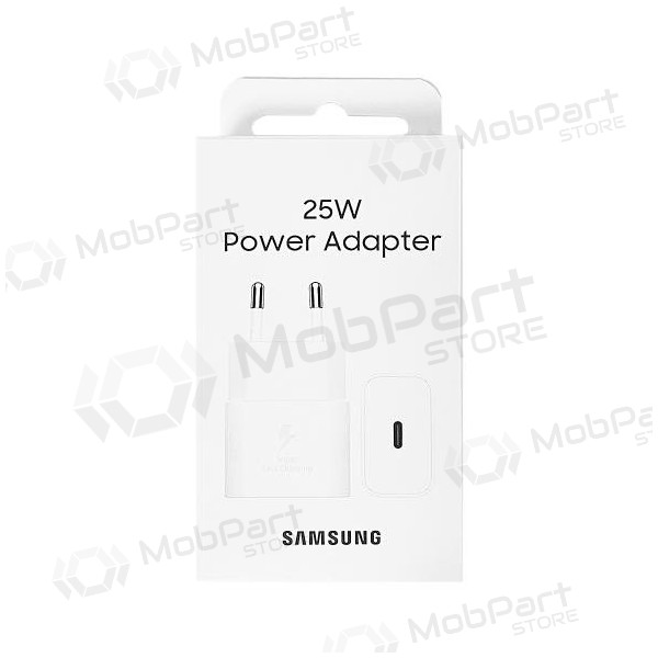 Lādētājs oriģināls Samsung EP-T2510NWEGEU 25W iepakojumā balts