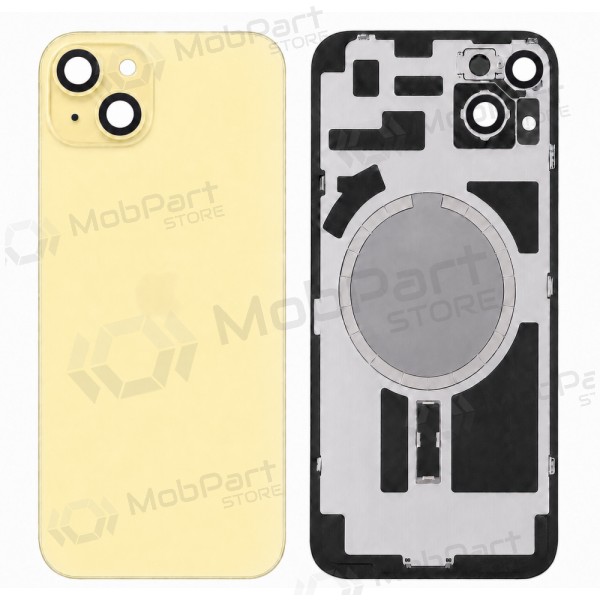 Apple iPhone 15 Plus aizmugurējais vāciņš (dzeltens) (Premium)