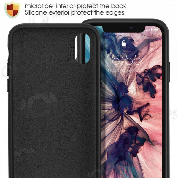 Apple iPhone 12 mini maciņš - Liquid Silicone 1.5mm (melns)