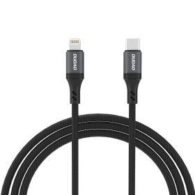 Lightning kabelis Dudao L3CL USB-C uz Lightning 1.2 m 30 W melns