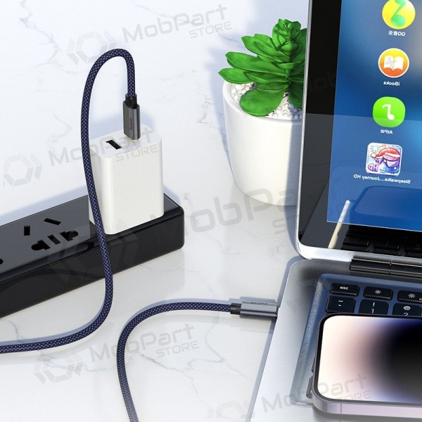 USB-C kabelis Hoco U134 USB-C uz USB-C 1.8 m 240 W melns