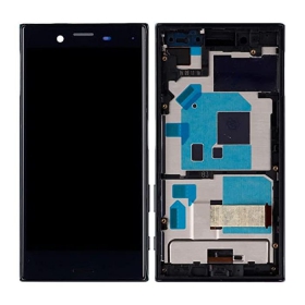 Sony F5323 Xperia X Compact ekrāns (melns) (ar rāmīti) (lietots grade B, oriģināls)