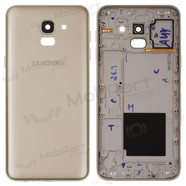 Samsung J600 Galaxy J6 2018 aizmugurējais baterijas vāciņš (zelta) - Premium