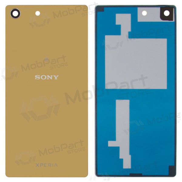 Sony Xperia M5 E5603 / Xperia M5 E5606 / Xperia M5 E5633 Dual aizmugurējais baterijas vāciņš (zelta)