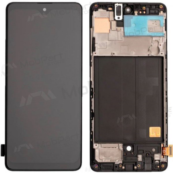 Samsung Galaxy A51 ekrāns (melns) (ar rāmīti) (OLED) Samsung Galaxy A51 ekrāns (melns) (ar rāmīti) (OLED)