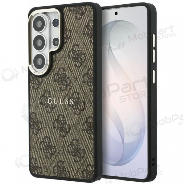 Samsung Galaxy S26 Ultra maciņš - Guess PU Leather 4G Gold Frame Magnetic (brūns)