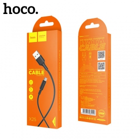 USB kabelis Hoco X25 microUSB 1.0m (melns)