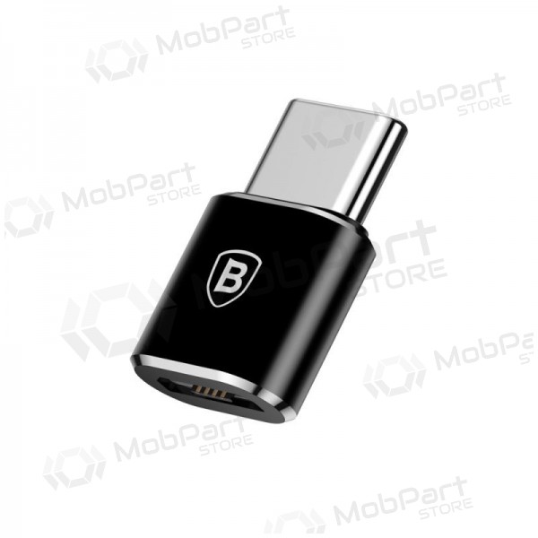 Adapteris Baseus MicroUSB to Type-C OTG melns CAMOTG-01