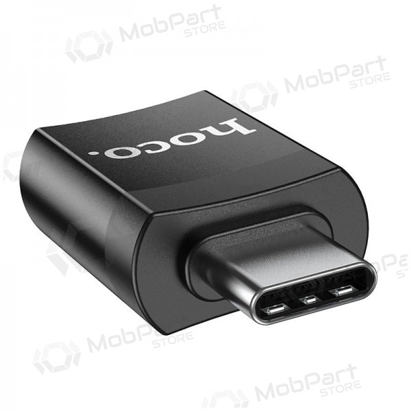 USB-C adapteris Hoco UA17 USB-C uz USB-A melns