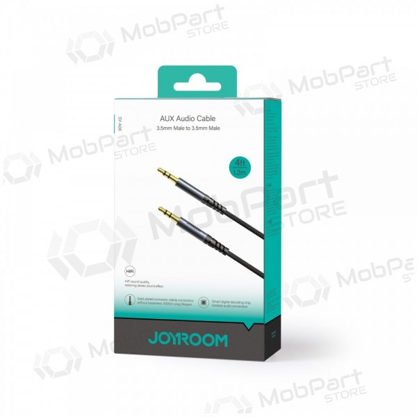 Audio kabelis Joyroom SY-A08 3,5mm to 3,5mm 1.2m melns